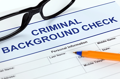 Criminal Background Check paperpwork